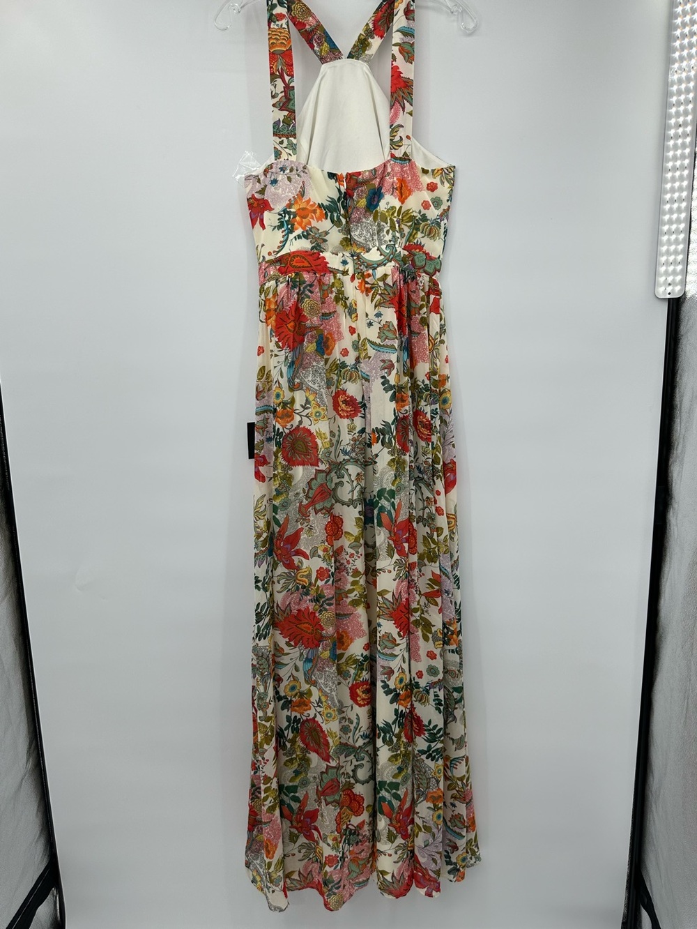 Lulus Lila Cream Floral Print Maxi Dress Size L - Picture 6 of 13